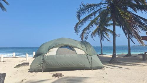 Camping Tent on Guna Yala Island in El Porvenir Camping Tent on Guna Yala Island in El Porvenir