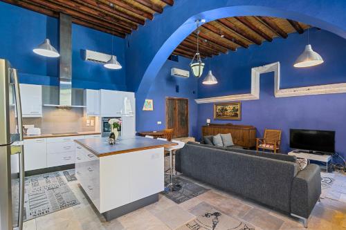 Közös társalgó / TV, Blue Oak House in Kato Drys Közös társalgó / TV, Blue Oak House in Kato Drys