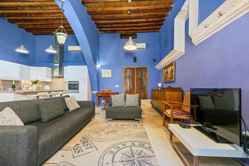 Közös társalgó / TV, Blue Oak House in Kato Drys Közös társalgó / TV, Blue Oak House in Kato Drys