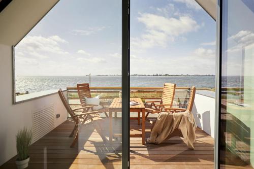 Balcony/terrace, Villa White I in Fehmarnsund Balcony/terrace, Villa White I in Fehmarnsund