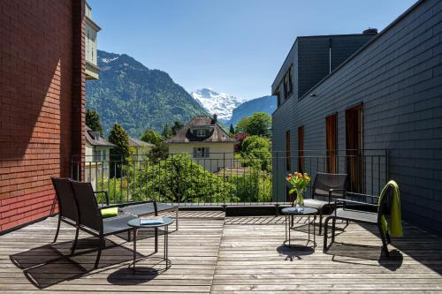 Balcony/terrace, Chalet Hostel @ Backpackers Villa Interlaken near Spielsalon City Park Balcony/terrace, Chalet Hostel @ Backpackers Villa Interlaken near Spielsalon City Park