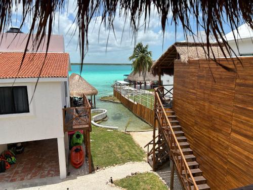 Balcony/terrace, Hotel Solana Bacalar Lakefront in Magisterial Balcony/terrace, Hotel Solana Bacalar Lakefront in Magisterial