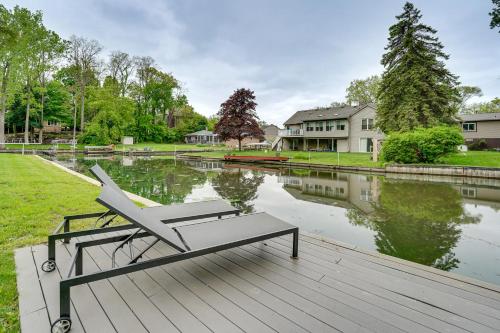 Game Room and Fire Pit Canal-Front Commerce Home in Commerce Township (MI) Game Room and Fire Pit Canal-Front Commerce Home in Commerce Township (MI)