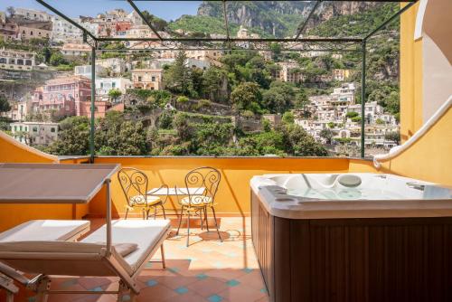 Erkély/terasz, Hotel Savoia in Positano Városközpont Erkély/terasz, Hotel Savoia in Positano Városközpont