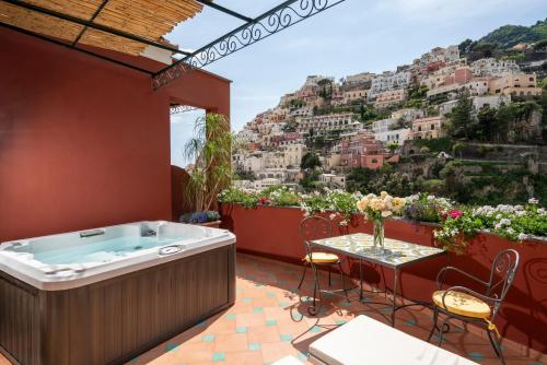 Erkély/terasz, Hotel Savoia in Positano Városközpont Erkély/terasz, Hotel Savoia in Positano Városközpont