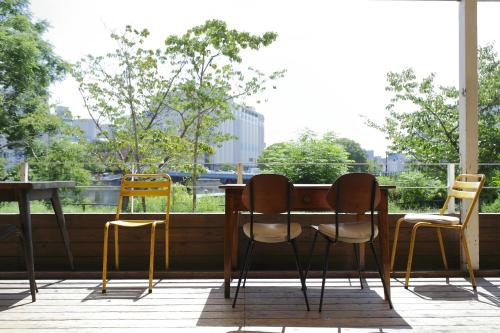 Balkon/teras, Hotel Flex Hiroshima in Hiroshima Balkon/teras, Hotel Flex Hiroshima in Hiroshima