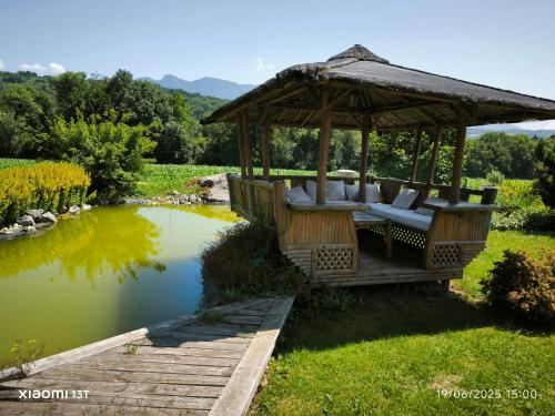 Garden, Domaine Les Trois Biches in Thorens-Glieres Garden, Domaine Les Trois Biches in Thorens-Glieres