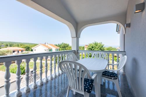 balkon/terras, Mitros Apartment in Barusici balkon/terras, Mitros Apartment in Barusici