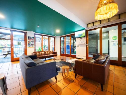 Shared lounge/TV area, YHA Cape Byron, Byron Bay in Byron Bay Shared lounge/TV area, YHA Cape Byron, Byron Bay in Byron Bay
