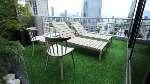 バルコニー/テラス, ザ クォーター サラデーン バイ UHG (The Quarter Saladaeng by UHG) in サトーン バルコニー/テラス, ザ クォーター サラデーン バイ UHG (The Quarter Saladaeng by UHG) in サトーン