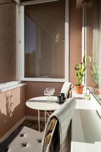 Balkon/terasa, Sigulda Centre Apartment with Balcony & Garden views in Sigulda Balkon/terasa, Sigulda Centre Apartment with Balcony & Garden views in Sigulda