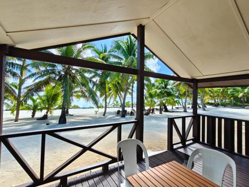 balkon/terras, Sunset Bungalows in Aitutaki balkon/terras, Sunset Bungalows in Aitutaki