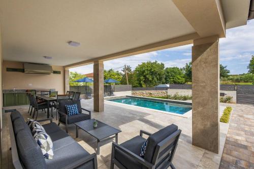 Erkély/terasz, Villa Manuela in Porat Erkély/terasz, Villa Manuela in Porat