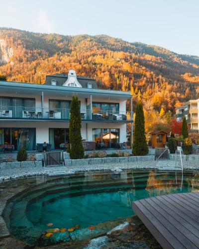 Garden, Carlton-Europe Vintage Adults Hotel near JungfrauPark Interlaken Garden, Carlton-Europe Vintage Adults Hotel near JungfrauPark Interlaken