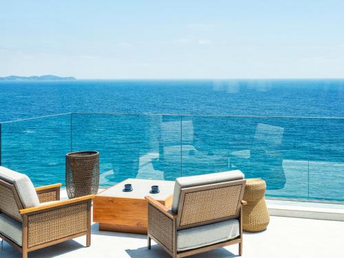 발코니/테라스, UMITO Atami Bettei in 카미타가 발코니/테라스, UMITO Atami Bettei in 카미타가