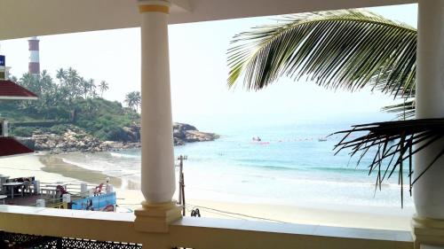 Balcony/terrace, Beach Flora Inn Hotel in Kovalam Balcony/terrace, Beach Flora Inn Hotel in Kovalam