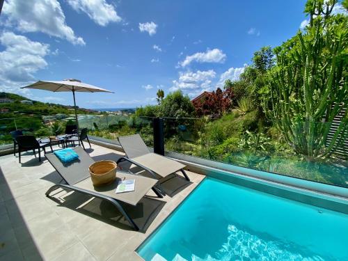 Erkély/terasz, LES VILLAS GLACY in Les Trois Ilets Erkély/terasz, LES VILLAS GLACY in Les Trois Ilets