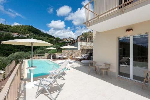 Kilátás, Relais Le Torri in Verici with Private Pool in Casarza Ligure Kilátás, Relais Le Torri in Verici with Private Pool in Casarza Ligure