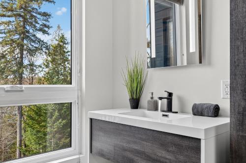 Modern Lakefront Chalet Private Jacuzzi Dock in 卓特斯(QC) Modern Lakefront Chalet Private Jacuzzi Dock in 卓特斯(QC)