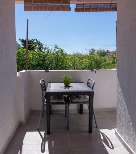 Erkély/terasz, Studio apartment Georgina in Gajac Erkély/terasz, Studio apartment Georgina in Gajac