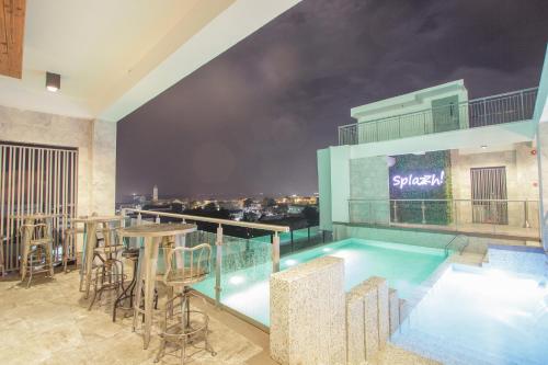 Swimming pool, Hotel XYZ in Tacloban City Swimming pool, Hotel XYZ in Tacloban City