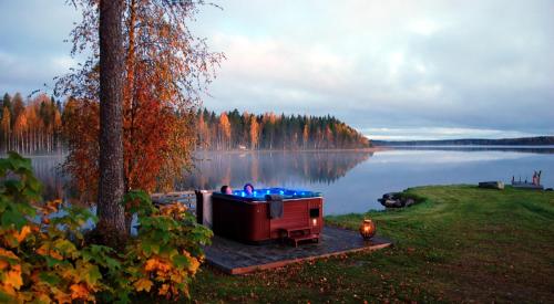 Hot tub, Revontuli Resort Rooms in Hankasalmi Hot tub, Revontuli Resort Rooms in Hankasalmi