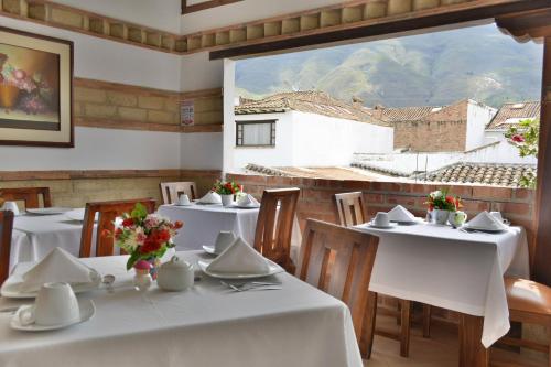 레스토랑, Hotel Villa del Angel in 비야 테 레이바 레스토랑, Hotel Villa del Angel in 비야 테 레이바