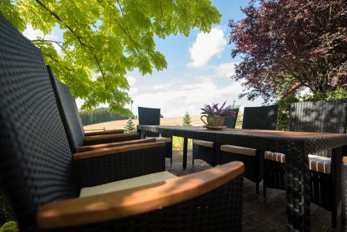 Balcony/terrace, Ferienhaus Schmiedehof in Windorf Balcony/terrace, Ferienhaus Schmiedehof in Windorf