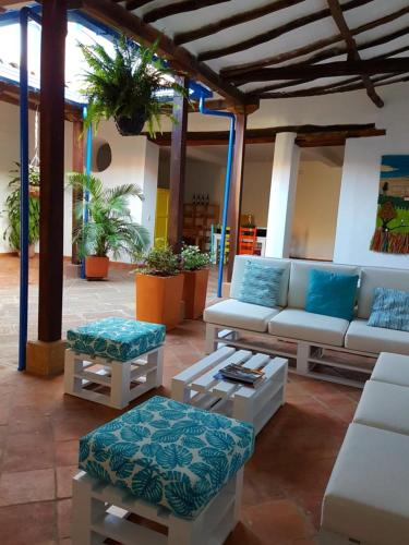 Shared lounge/TV area, Meraki Boutique Hostel in San Gil Shared lounge/TV area, Meraki Boutique Hostel in San Gil