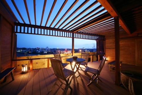 Balcony/terrace, Ryokan Kawana in Kimitsu Balcony/terrace, Ryokan Kawana in Kimitsu