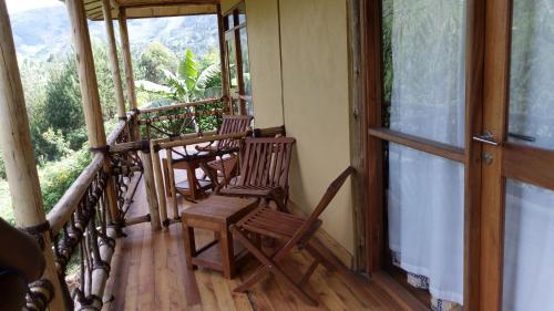 Balcony/terrace, Ichumbi Gorilla Lodge in Kisoro Balcony/terrace, Ichumbi Gorilla Lodge in Kisoro