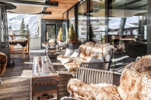 Balkon/Terrasse, LEDERER Boutique Hotel in Kaprun Balkon/Terrasse, LEDERER Boutique Hotel in Kaprun