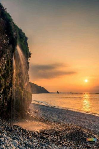 Strand, Mar del Norte in Ovinana Strand, Mar del Norte in Ovinana