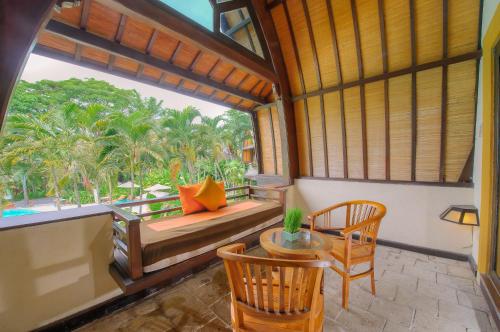 Rõdu/terrass, Hotel Vila Lumbung in Seminyak Rõdu/terrass, Hotel Vila Lumbung in Seminyak