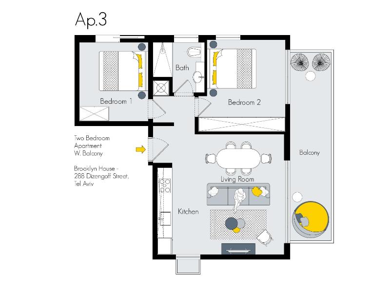 Two-Bedroom Apartment with Balcony image 1