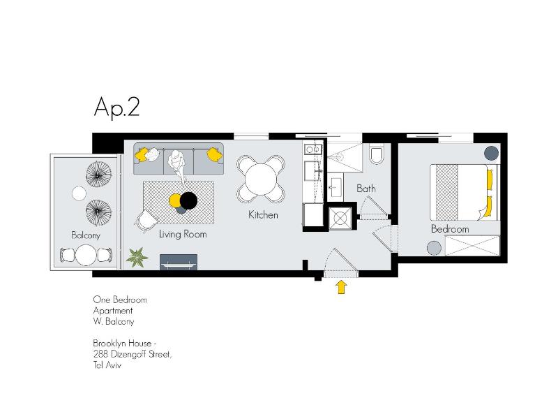 One-Bedroom Apartment with Balcony image 1