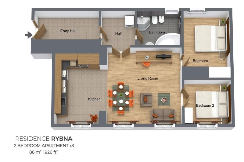Apartment  with 2 Bedrooms image 1