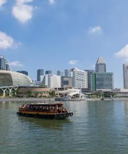 A beautiful view of Singapore serviced by Changi Airport