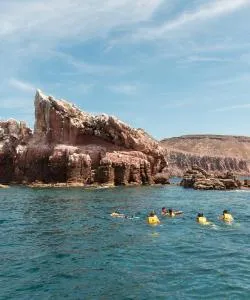 Una panoràmica bonica de La Paz, que és a prop de Aeroport internacional de Manuel Márquez de León