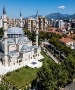 A beautiful view of Tirana serviced by Tirana International Airport Mother Teresa