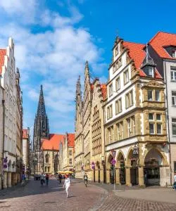 A beautiful view of Münster serviced by Munster Osnabruck International Airport