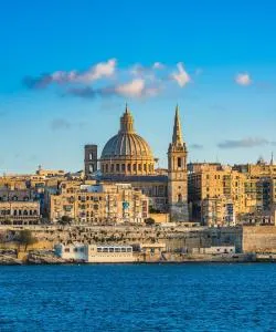 A beautiful view of Valletta serviced by Malta International Airport