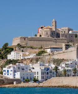 A beautiful view of Ibiza Town serviced by Ibiza Airport