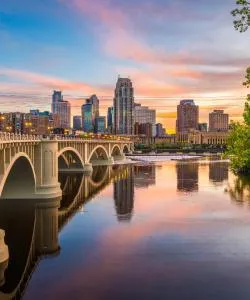 A beautiful view of Minneapolis – a popular city among our users