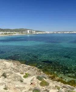 A beautiful view of Playa d'en Bossa – a popular city among our users