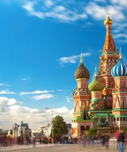 Красивый вид города Москва; город обслуживается аэропортом Аэропорт Москва Домодедово