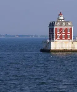 Kaunis näkymä kaupunkiin New London
