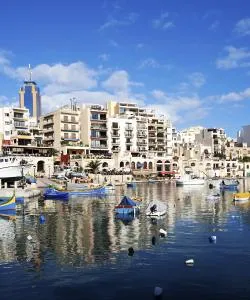 A beautiful view of St. Julianʼs – a popular city among our users