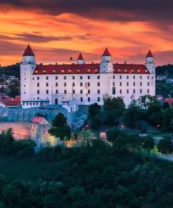 A beautiful view of Bratislava serviced by Bratislava Airport