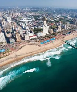 A beautiful view of Durban serviced by King Shaka International Airport